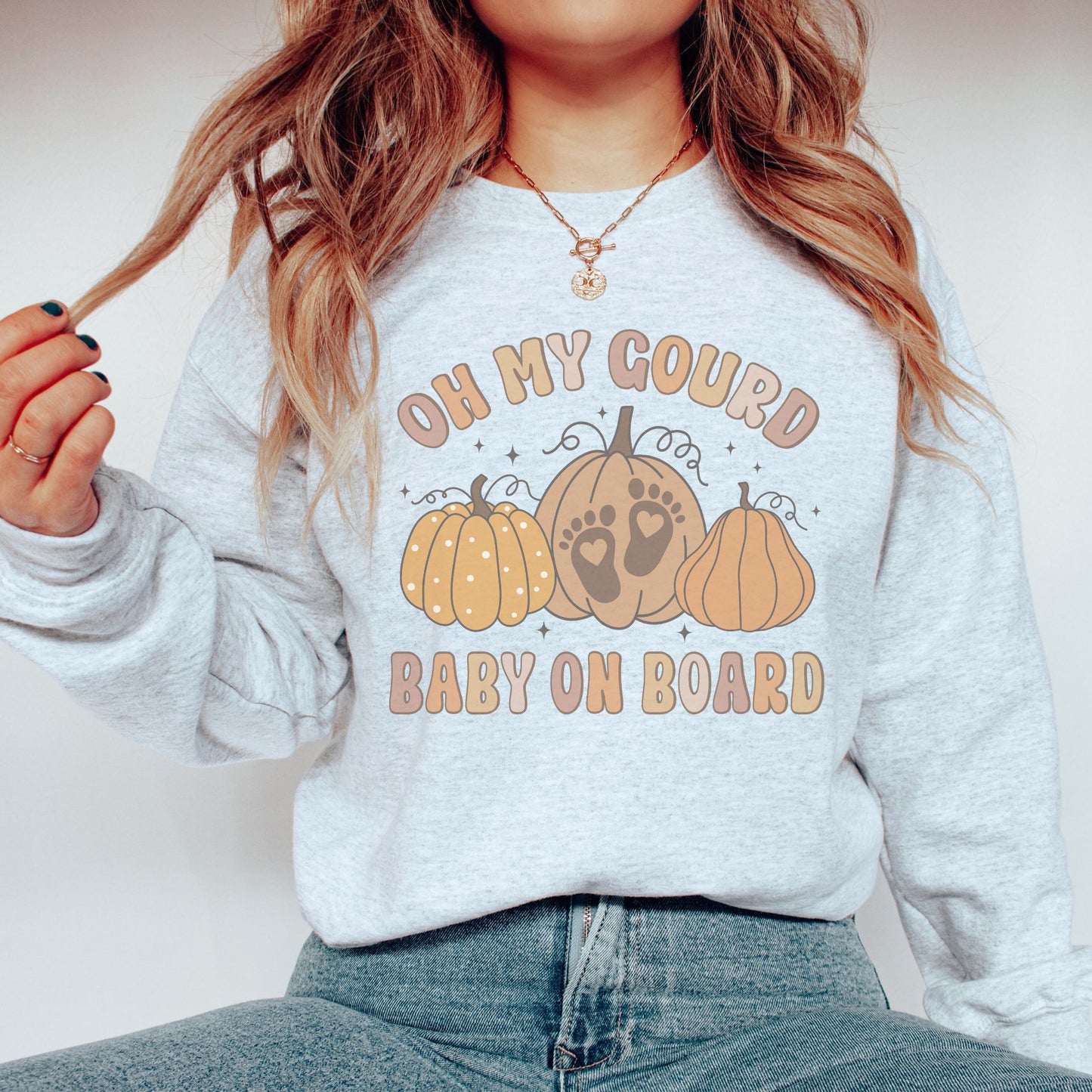 Oh My Gourd Baby On Board Pregnancy Sweatshirt