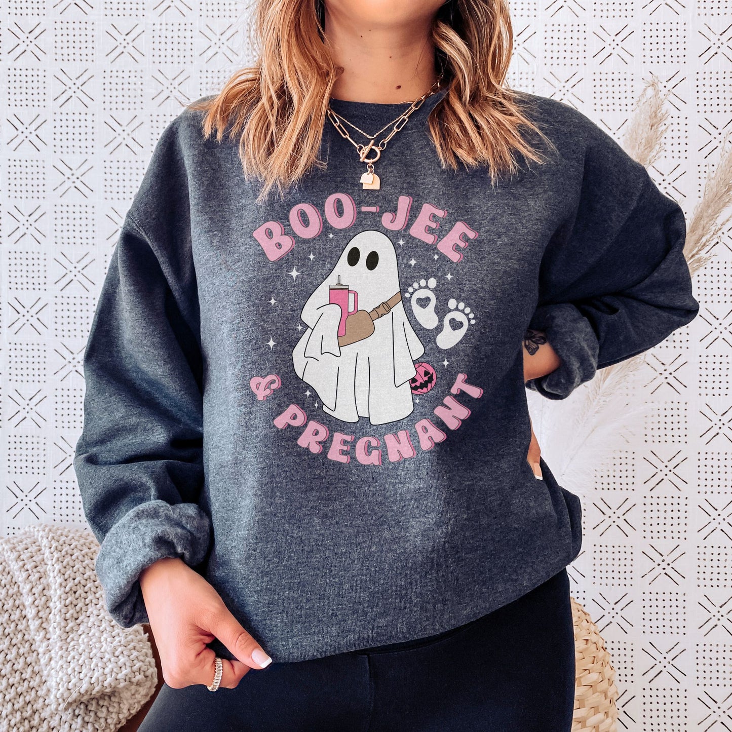 Boojee and Pregnant Halloween Pregnancy Sweatshirt