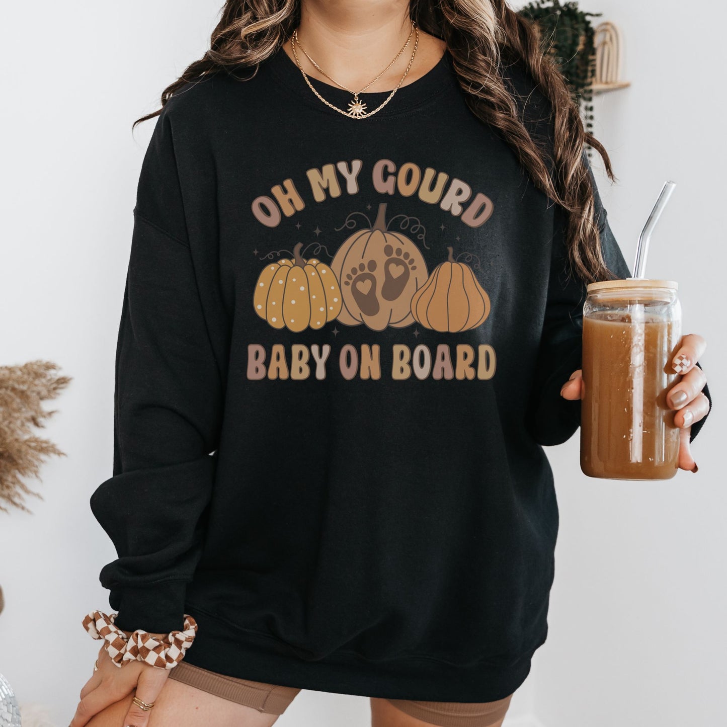 Oh My Gourd Baby On Board Pregnancy Sweatshirt