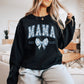 Personalized Mama Est. Year Floral Bow Sweatshirt