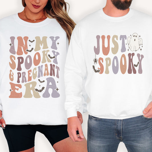 In My Spooky and Pregnant Era Halloween Pregnancy Sweatshirt