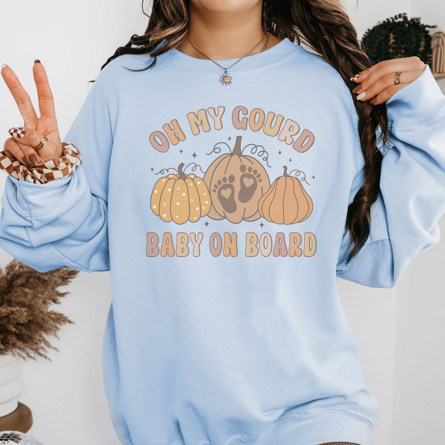 Oh My Gourd Baby On Board Pregnancy Sweatshirt