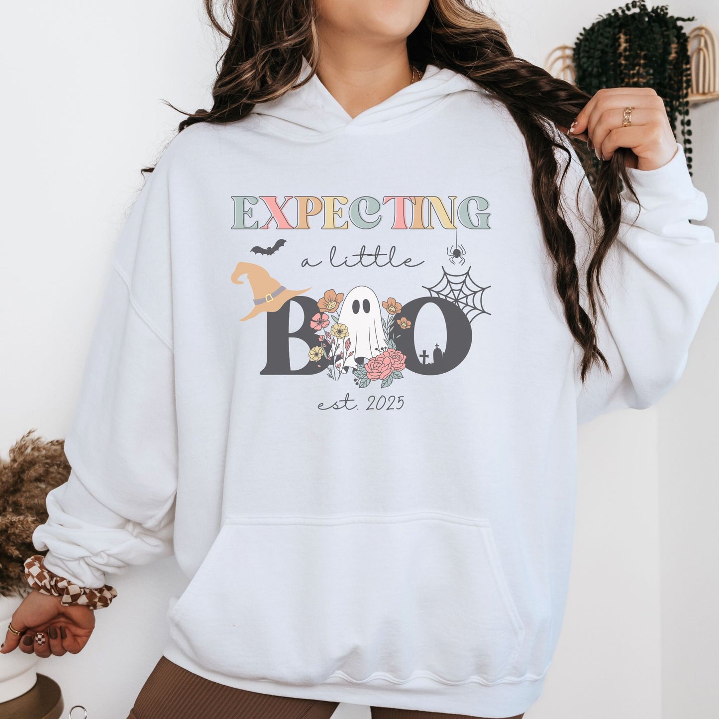 Expecting A Little Boo Halloween Pregnancy Hoodie