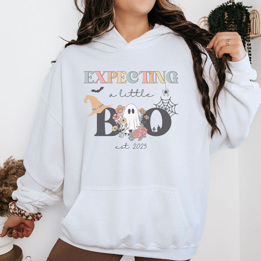 Expecting A Little Boo Halloween Pregnancy Hoodie