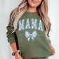Personalized Mama Est. Year Floral Bow Sweatshirt
