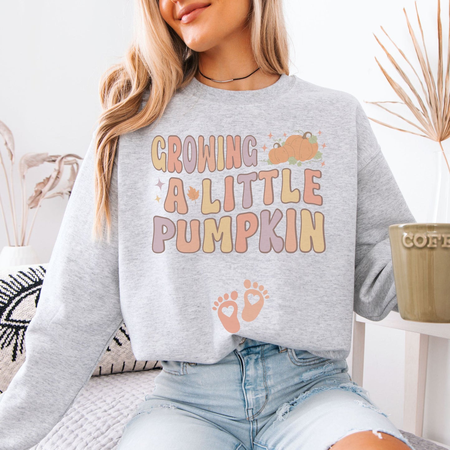Growing A Little Pumpkin Fall Pregnancy Sweatshirt