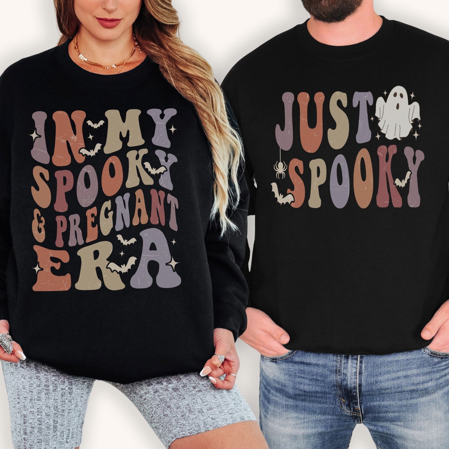 In My Spooky and Pregnant Era Halloween Pregnancy Sweatshirt