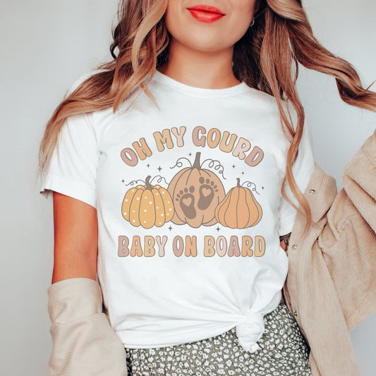 Oh My Gourd Baby On Board Pregnancy T-Shirt