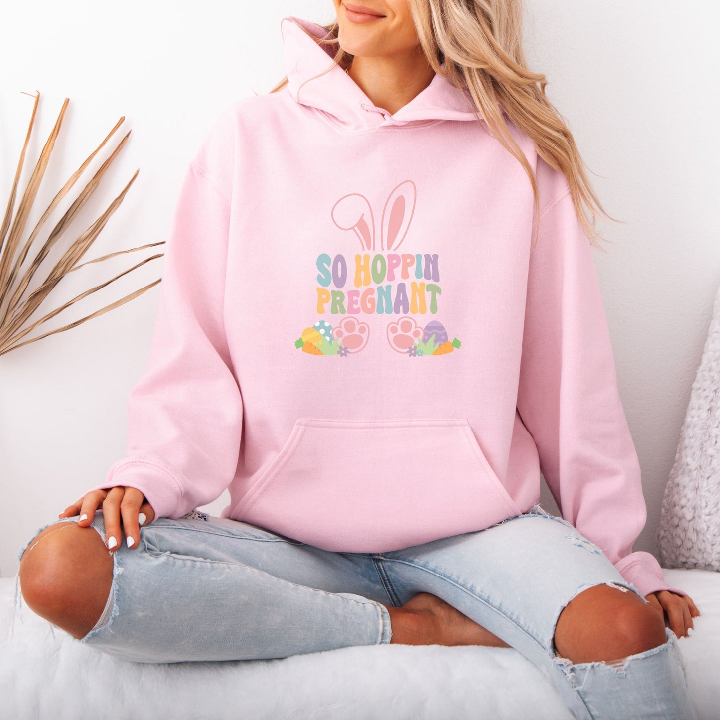 So Hoppin Pregnant Easter Pregnancy Hoodie