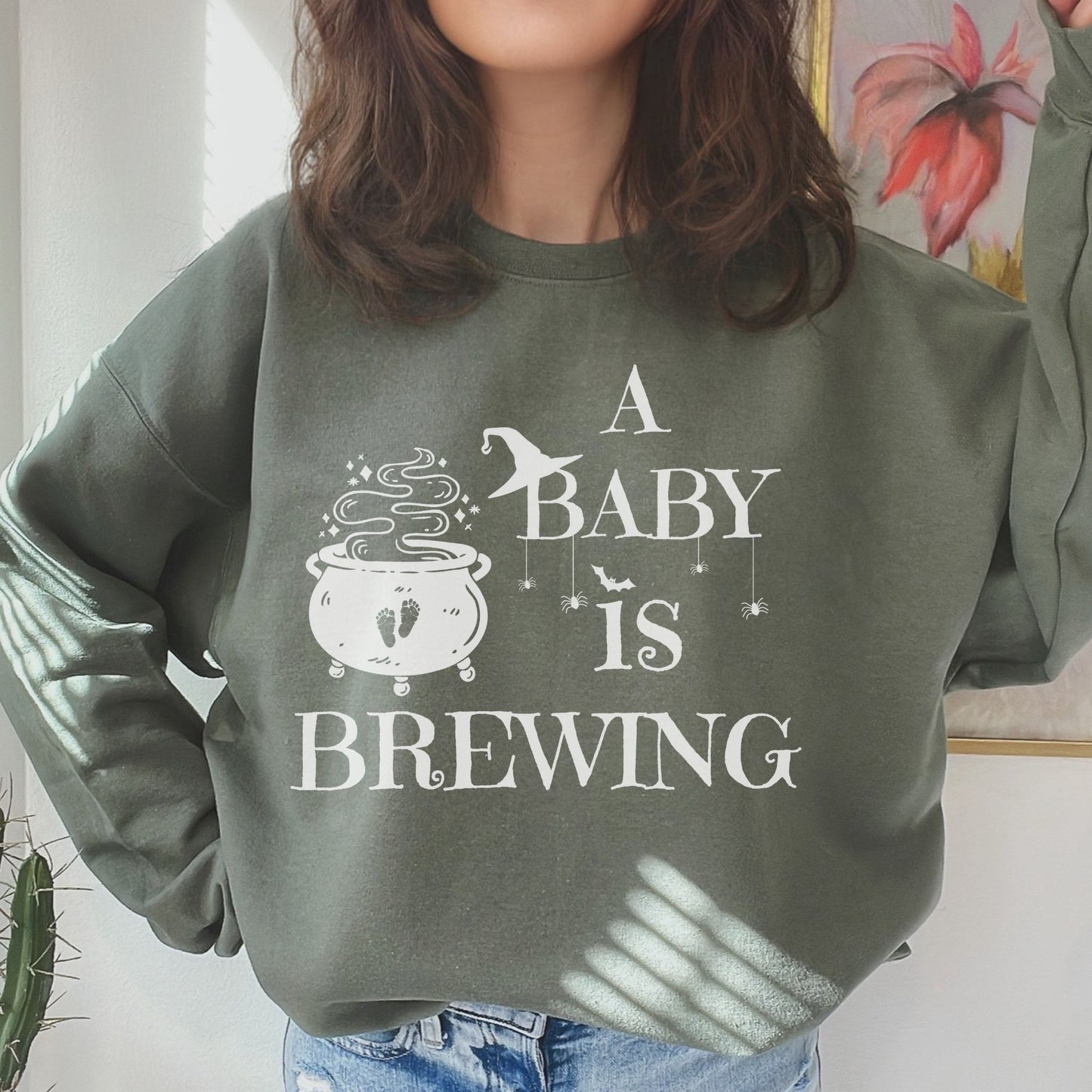 A Baby is Brewing Pregnancy Sweatshirt