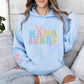 Personalized Mama Bunny Hoodie with Kids' Names on the Sleeve