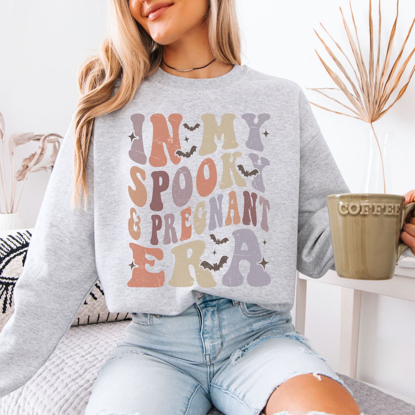 In My Spooky and Pregnant Era Halloween Pregnancy Sweatshirt