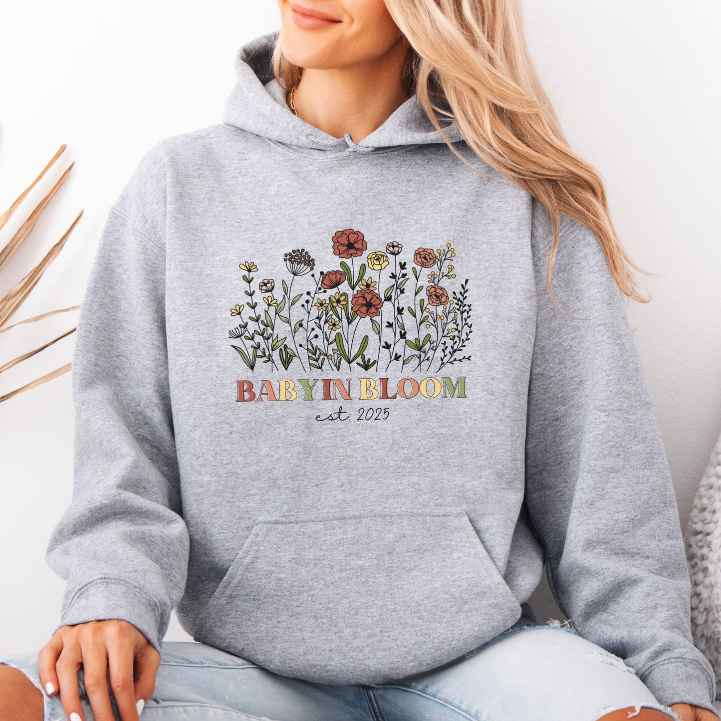 Personalized Baby in Bloom Pregnancy Hoodie