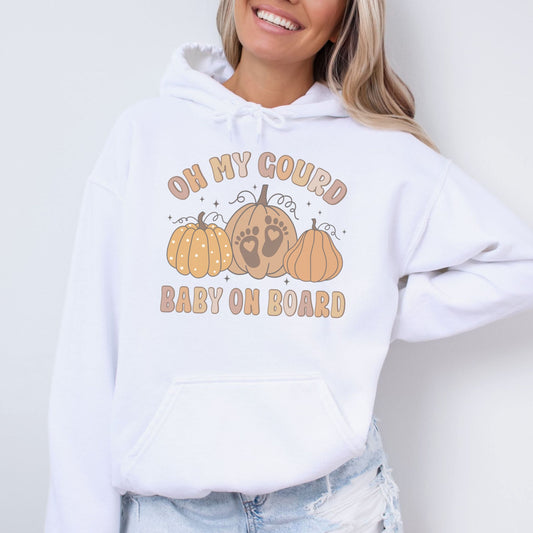 Oh My Gourd Baby On Board Pregnancy Hoodie