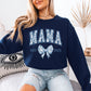 Personalized Mama Est. Year Floral Bow Sweatshirt