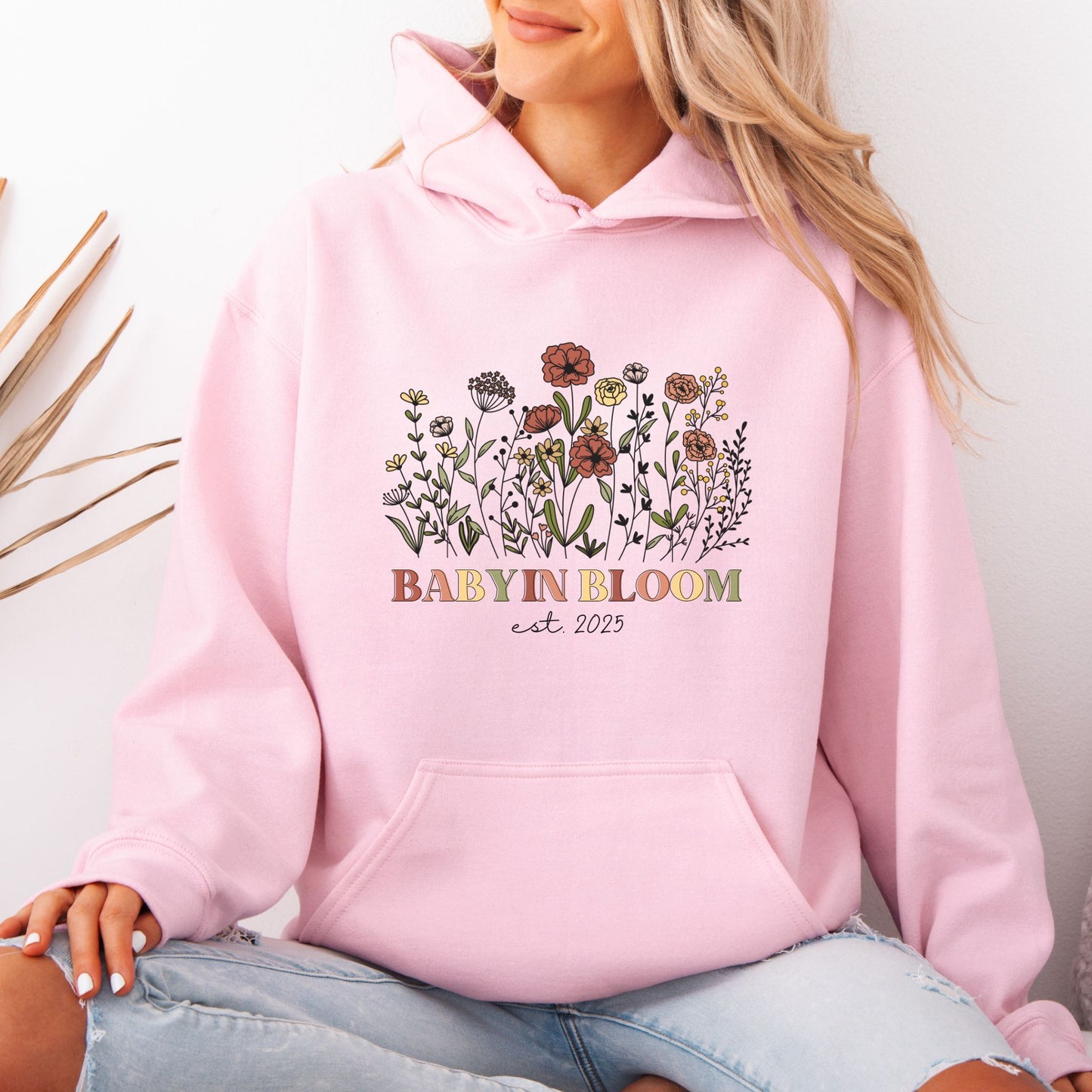 Personalized Baby in Bloom Pregnancy Hoodie