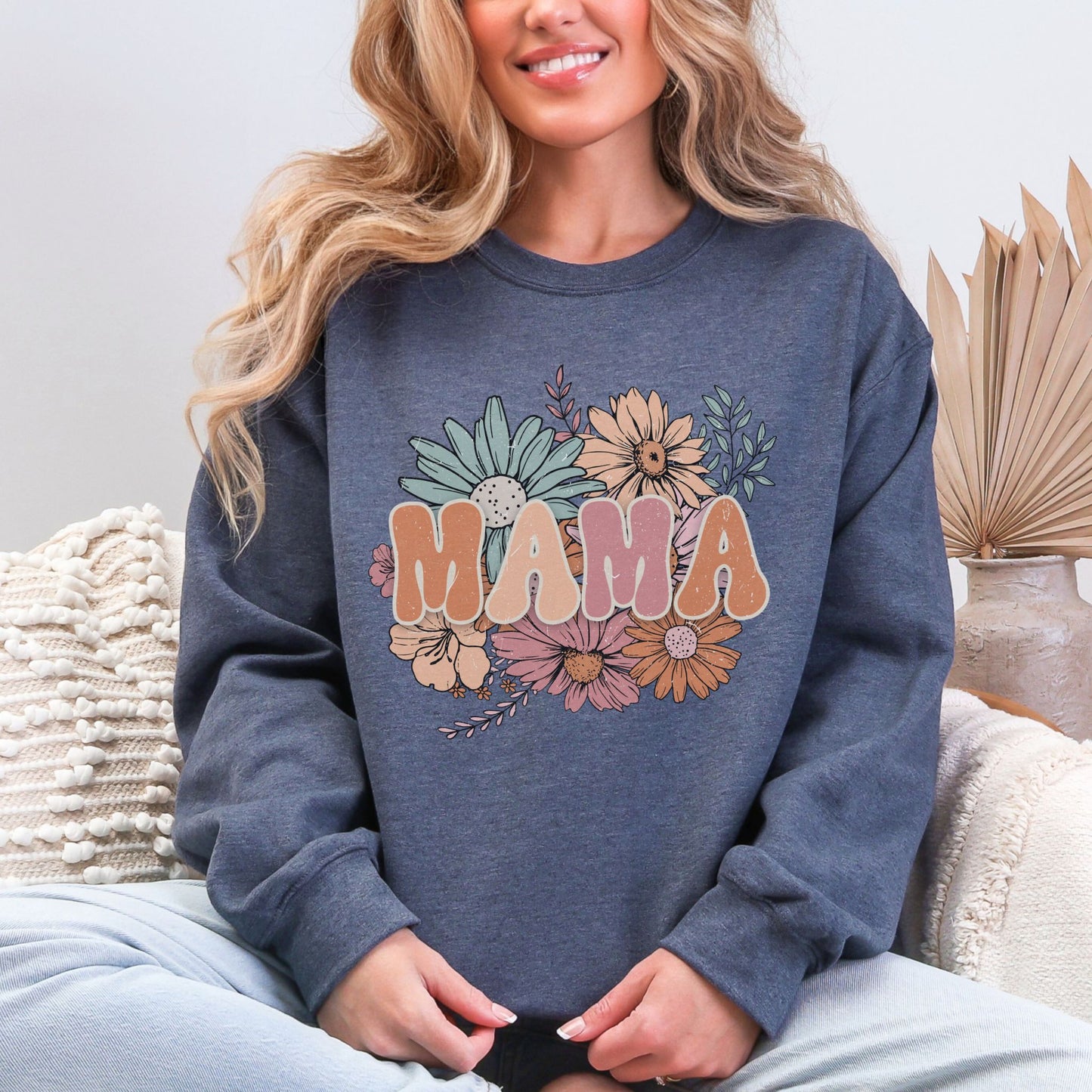 Retro Floral Mama Sweatshirt