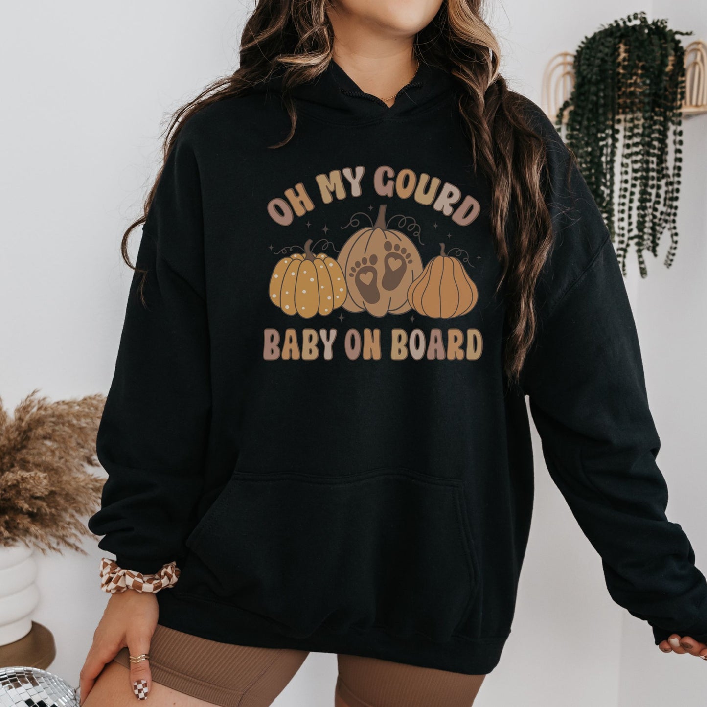 Oh My Gourd Baby On Board Pregnancy Hoodie