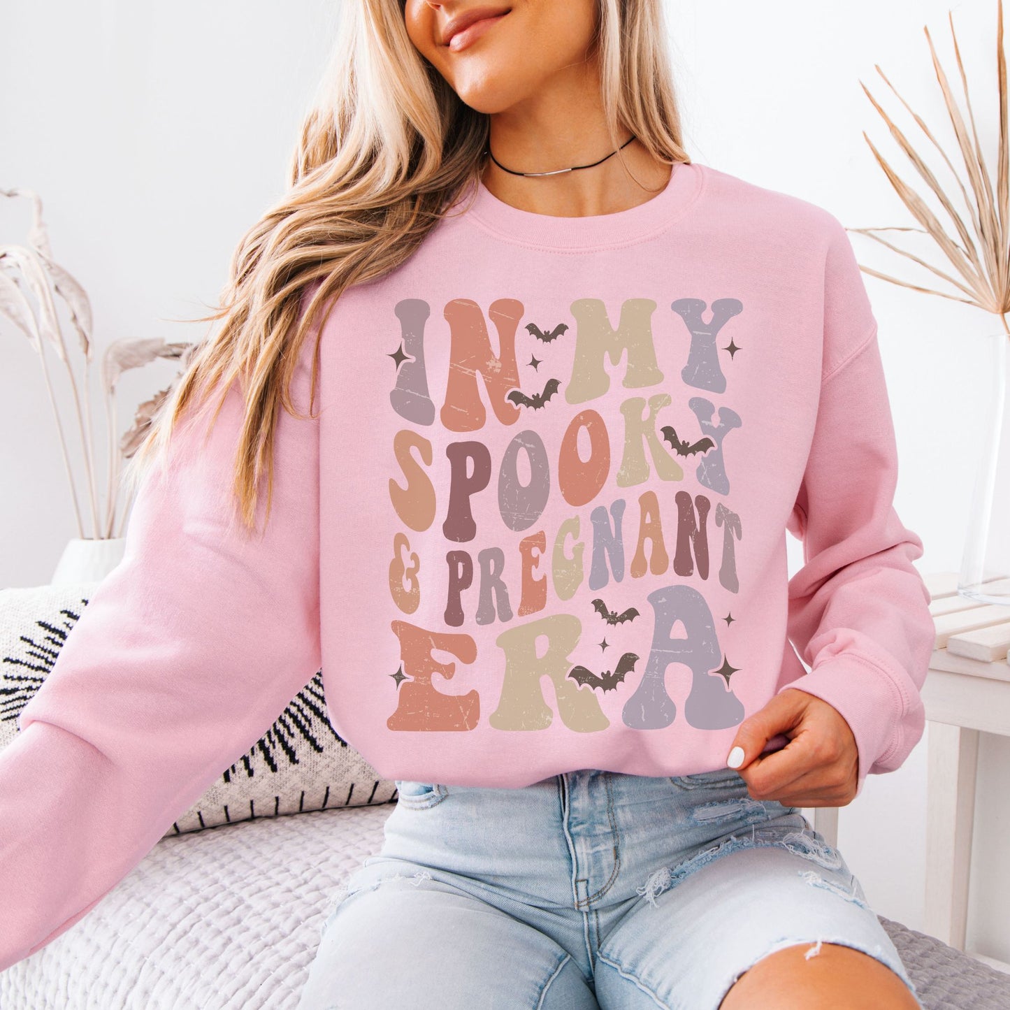 In My Spooky and Pregnant Era Halloween Pregnancy Sweatshirt