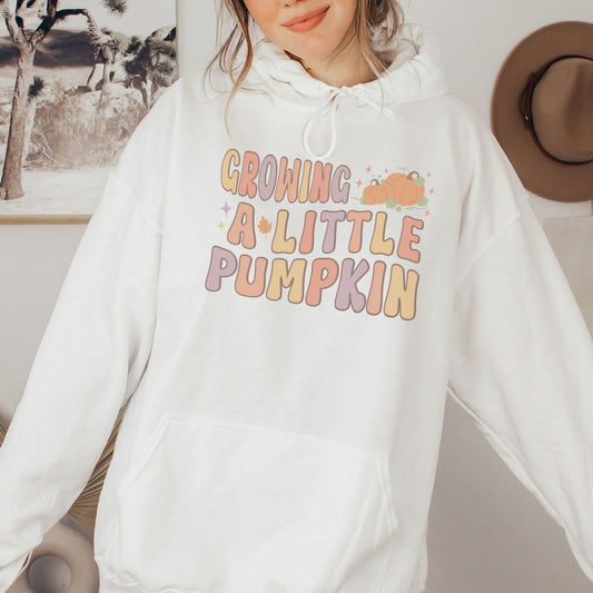 Growing A Little Pumpkin Fall Pregnancy Hoodie
