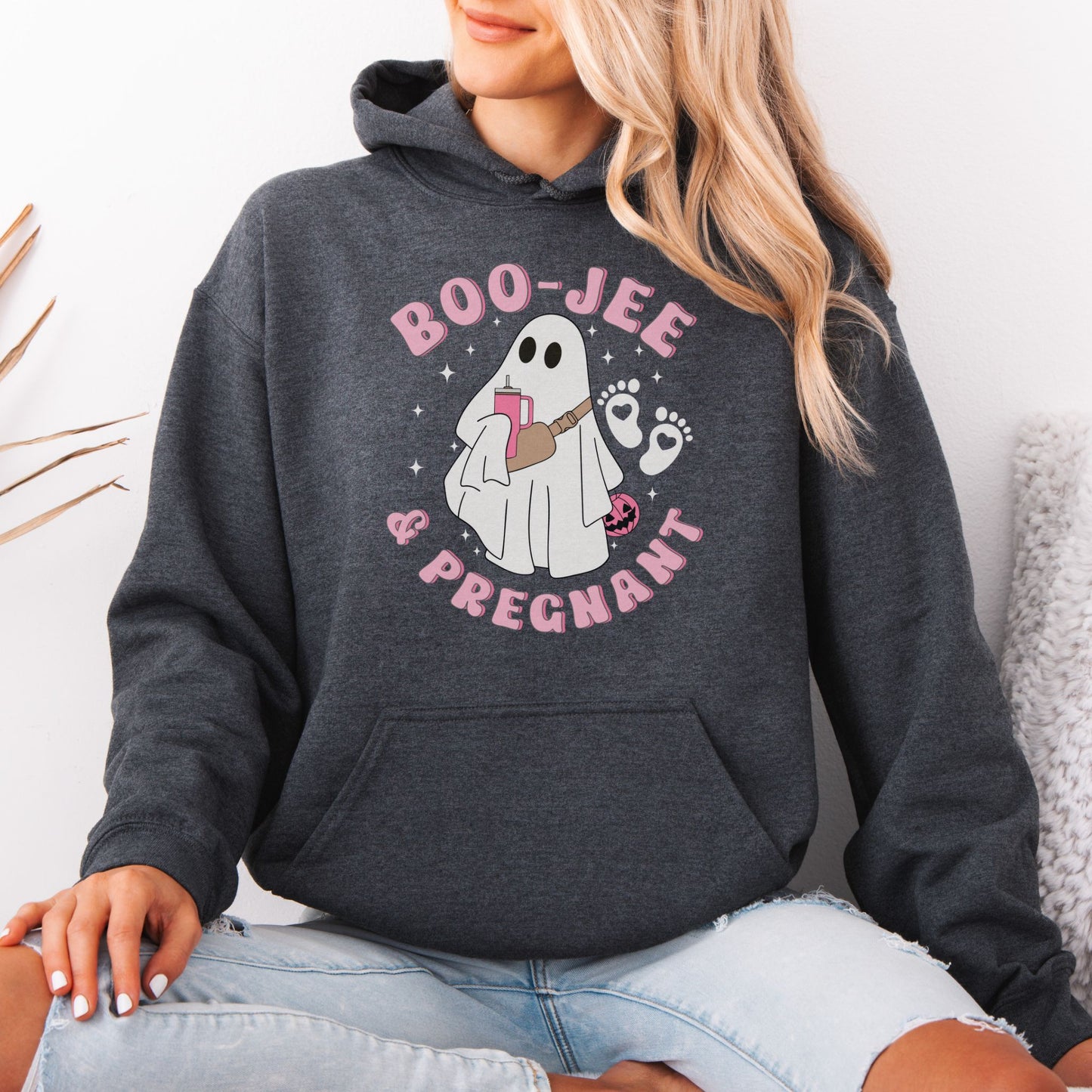 Boojee and Pregnant Halloween Pregnancy Hoodie