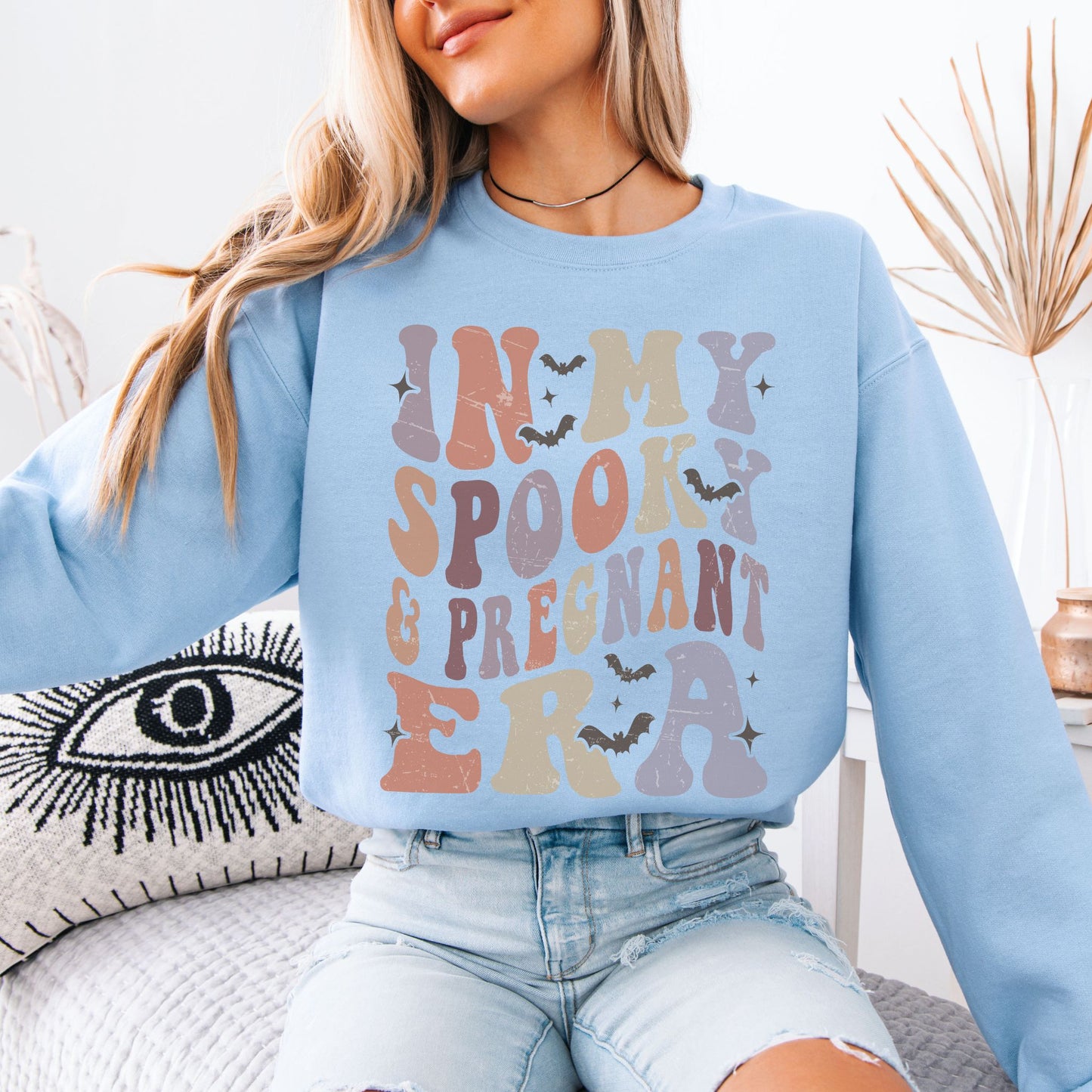 In My Spooky and Pregnant Era Halloween Pregnancy Sweatshirt