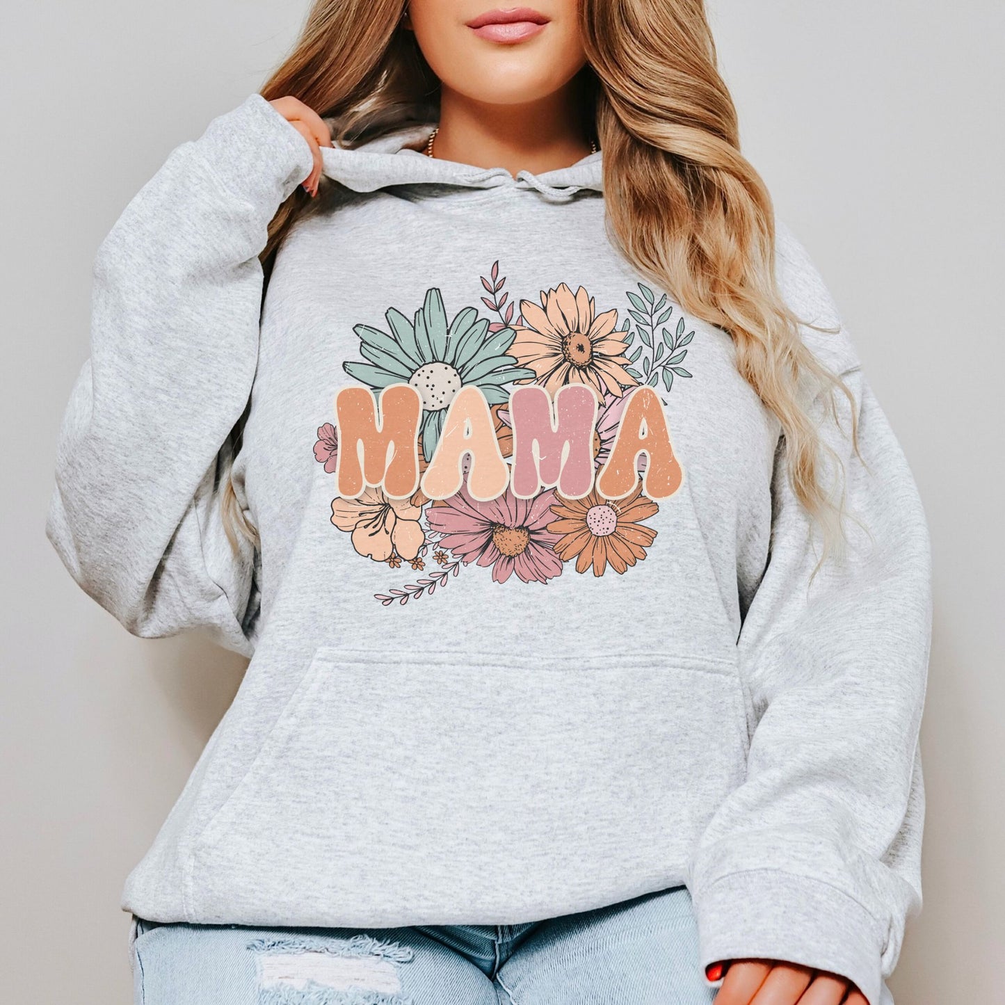 Retro Floral Mama Hoodie