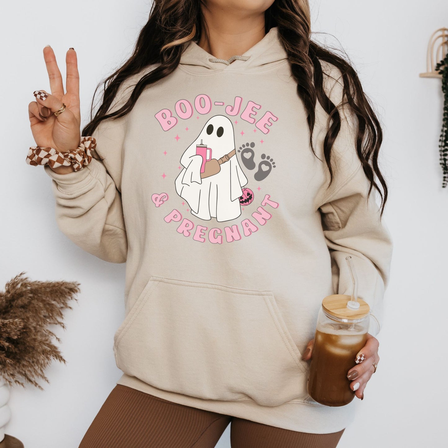 Boojee and Pregnant Halloween Pregnancy Hoodie