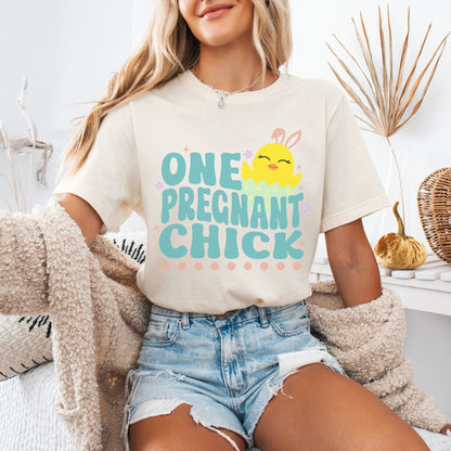 One Pregnant Chick Easter Pregnancy T-Shirt