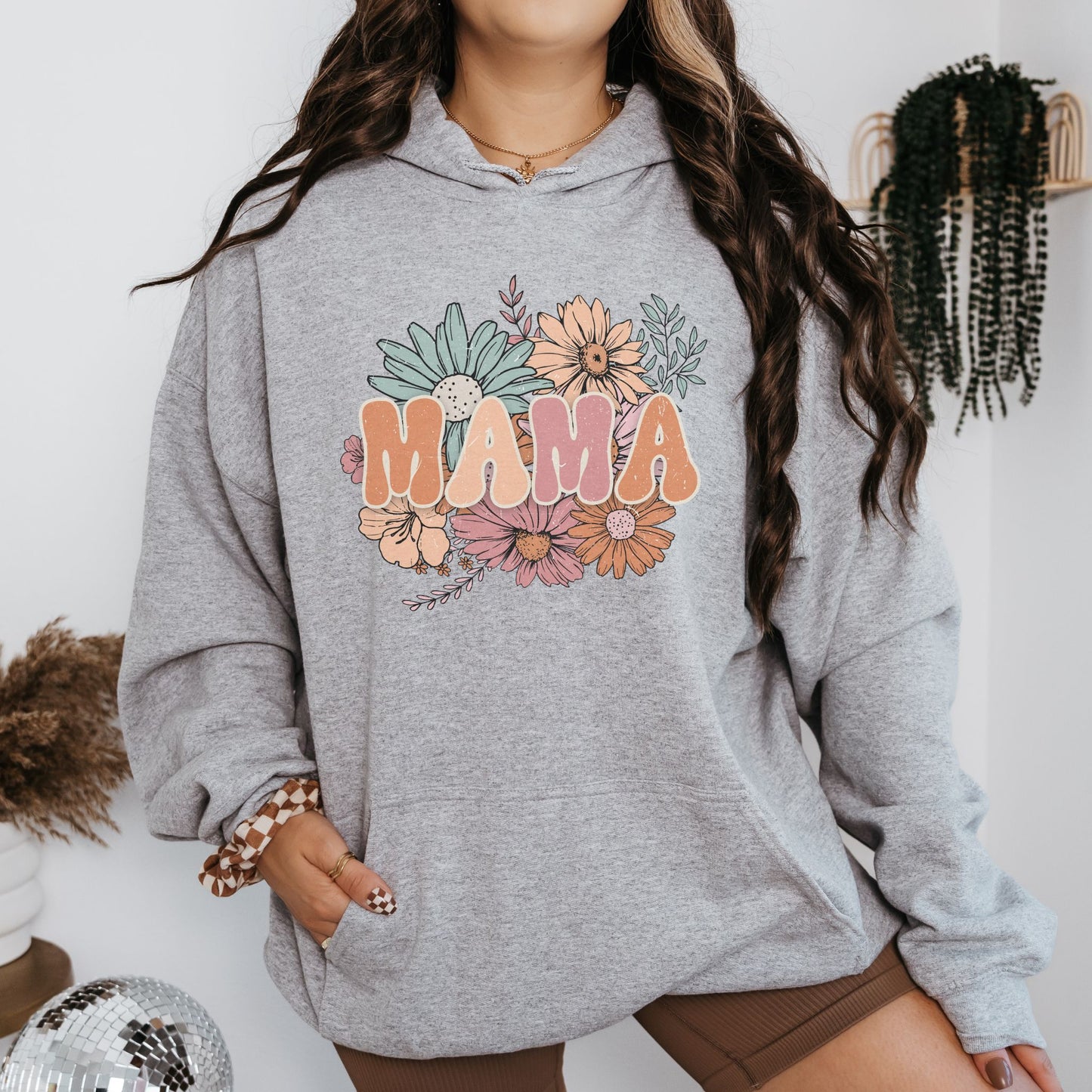 Retro Floral Mama Hoodie