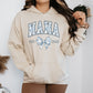 Personalized Mama Est. Year Floral Bow Hoodie