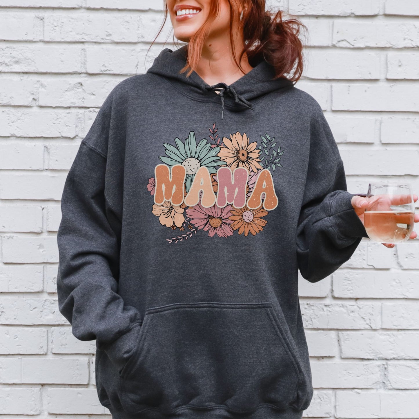 Retro Floral Mama Hoodie