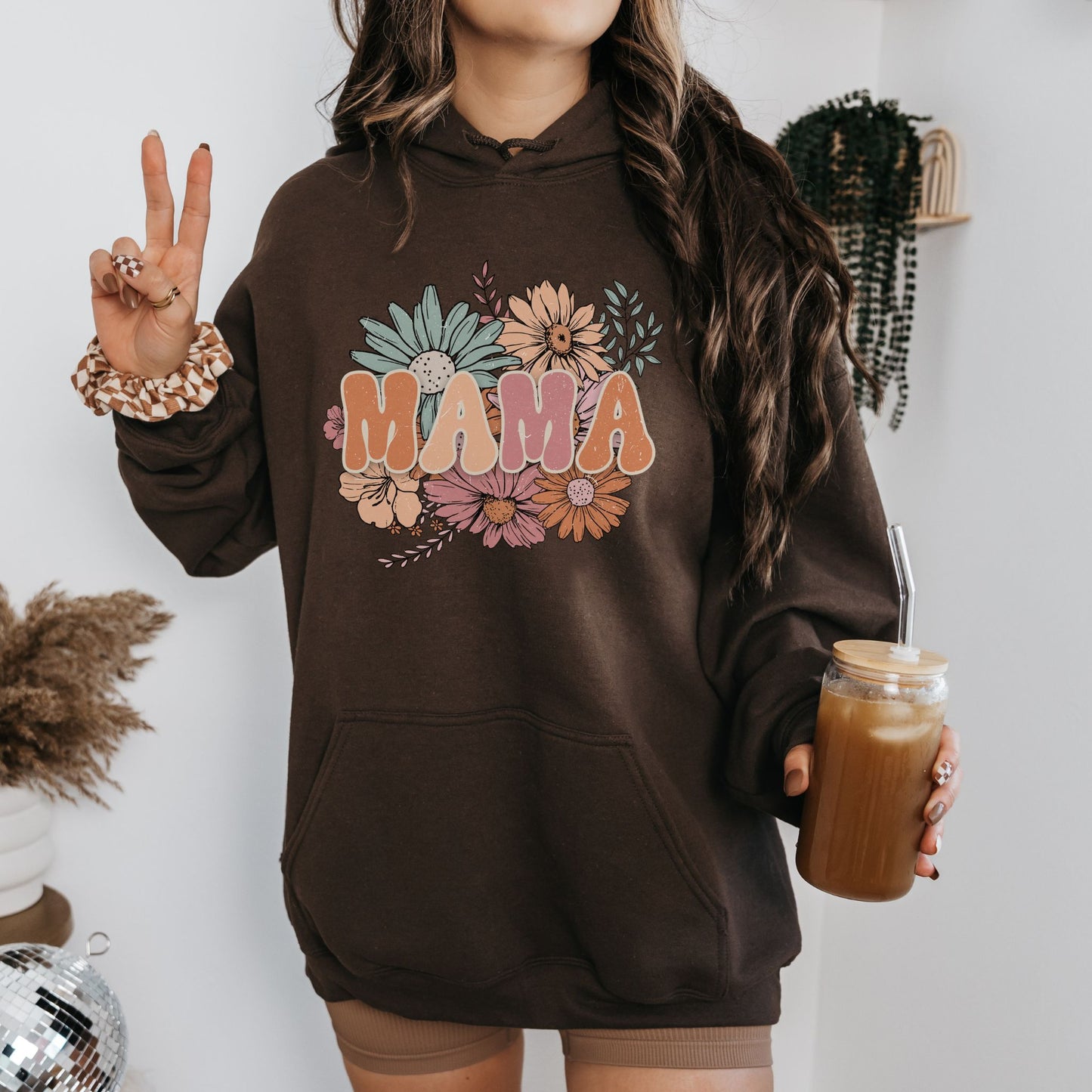 Retro Floral Mama Hoodie