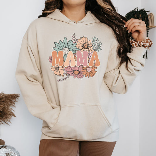 Retro Floral Mama Hoodie