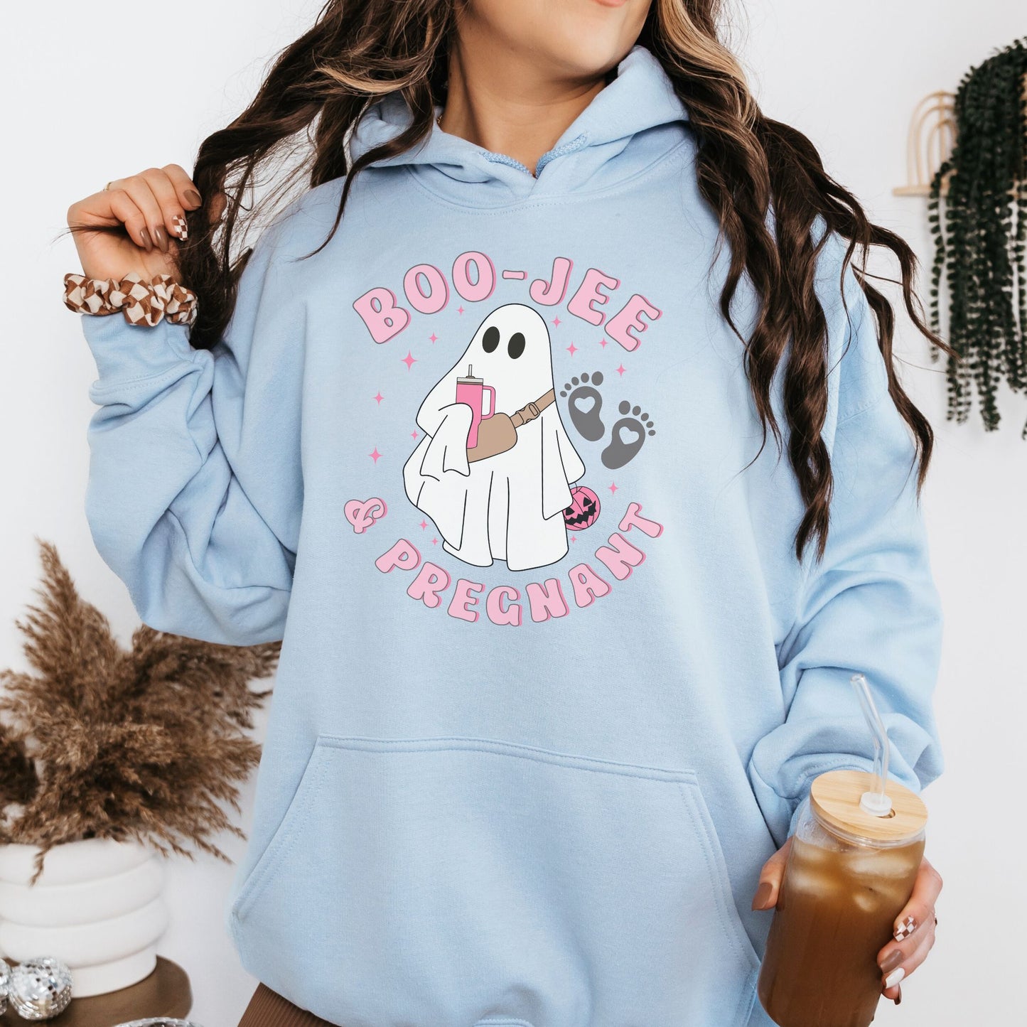 Boojee and Pregnant Halloween Pregnancy Hoodie