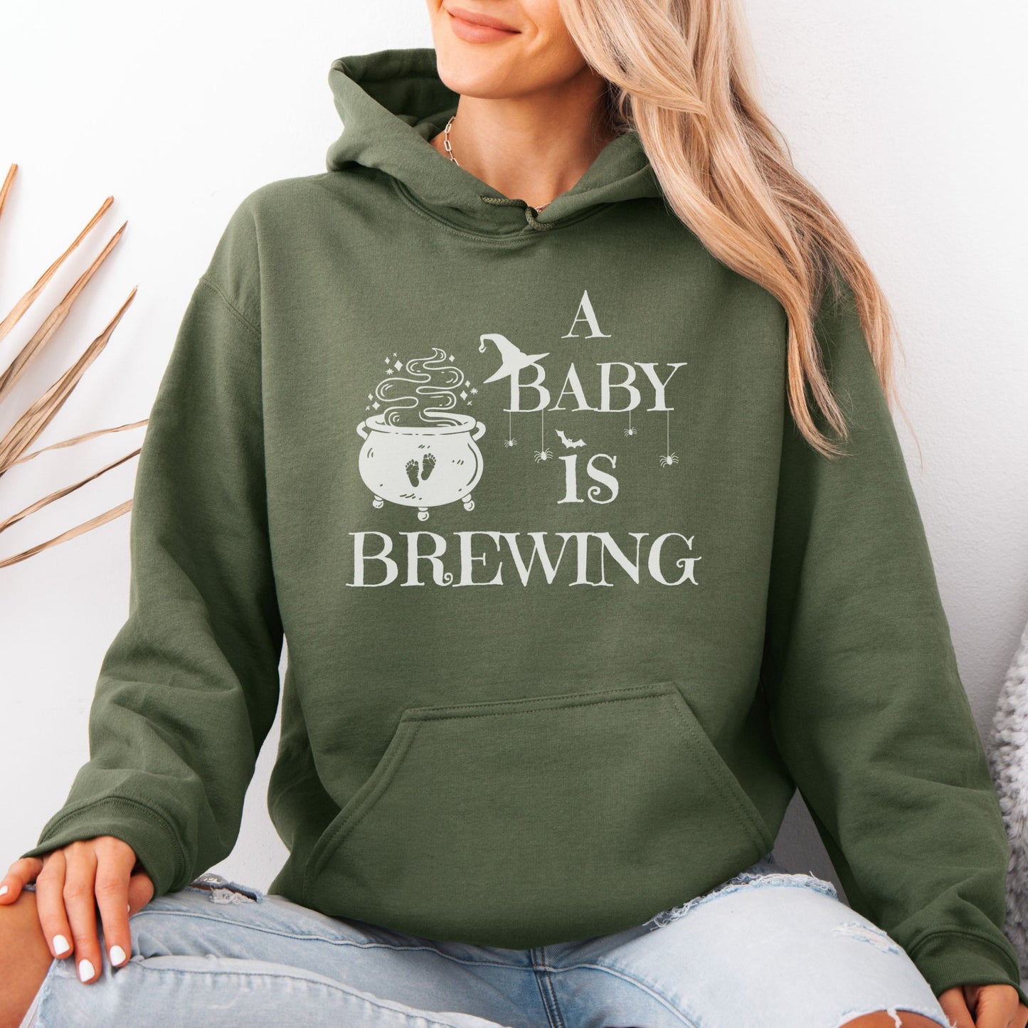 A Baby is Brewing Pregnancy Hoodie