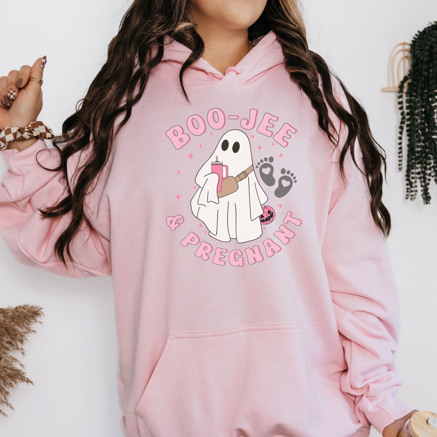Boojee and Pregnant Halloween Pregnancy Hoodie