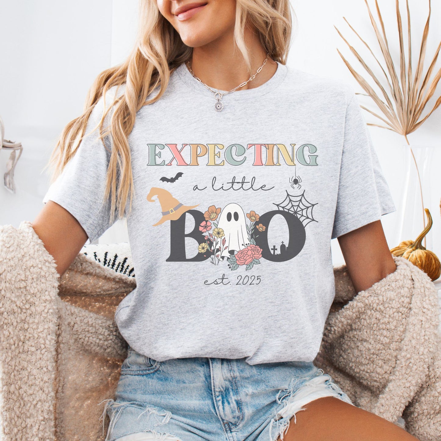 Expecting A Little Boo Halloween Pregnancy T-Shirt