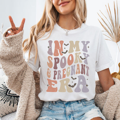 In My Spooky and Pregnant Era Halloween Pregnancy T-Shirt