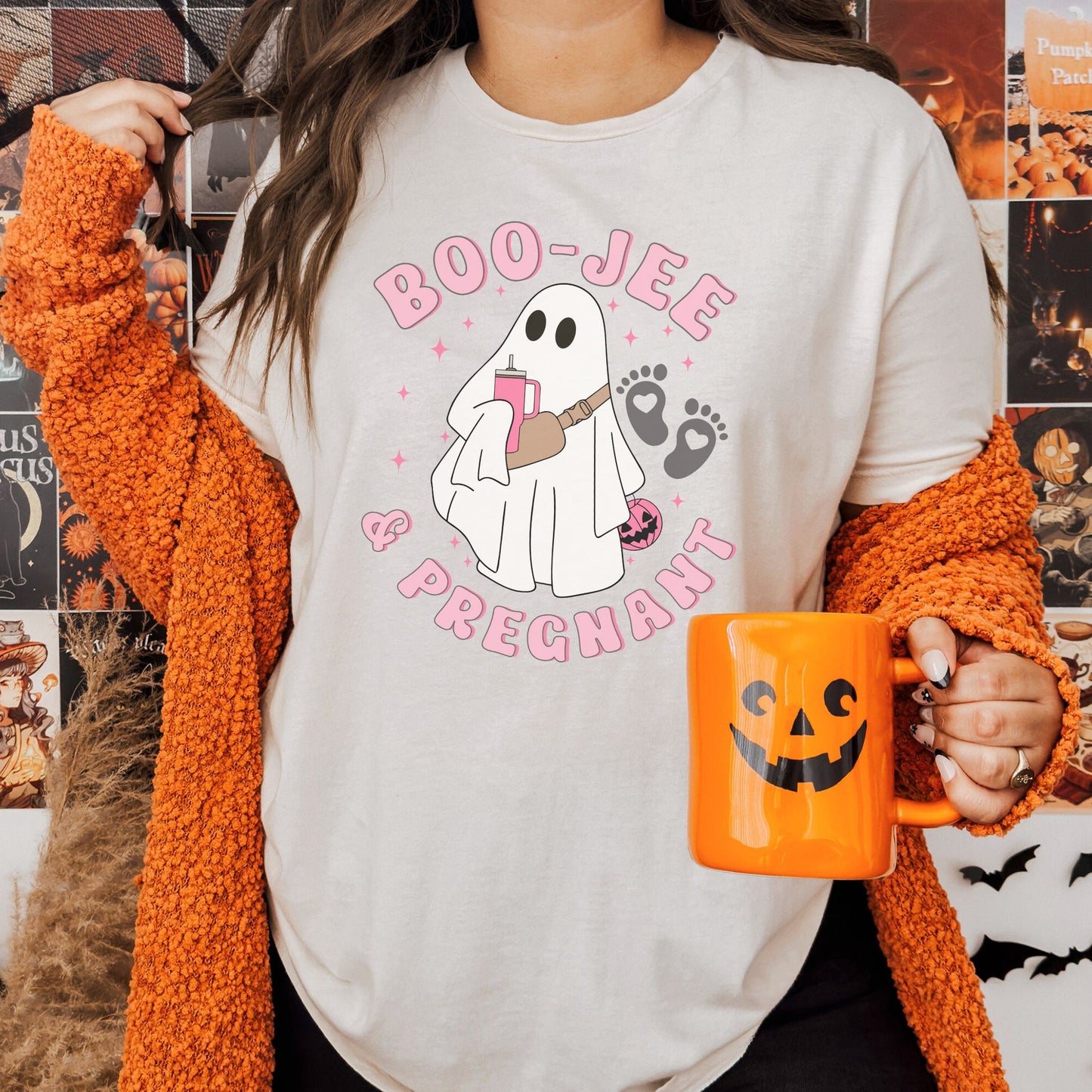 Boojee and Pregnant Halloween Pregnancy T-Shirt