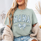 Personalized Mama Est. Year Floral Bow T-Shirt