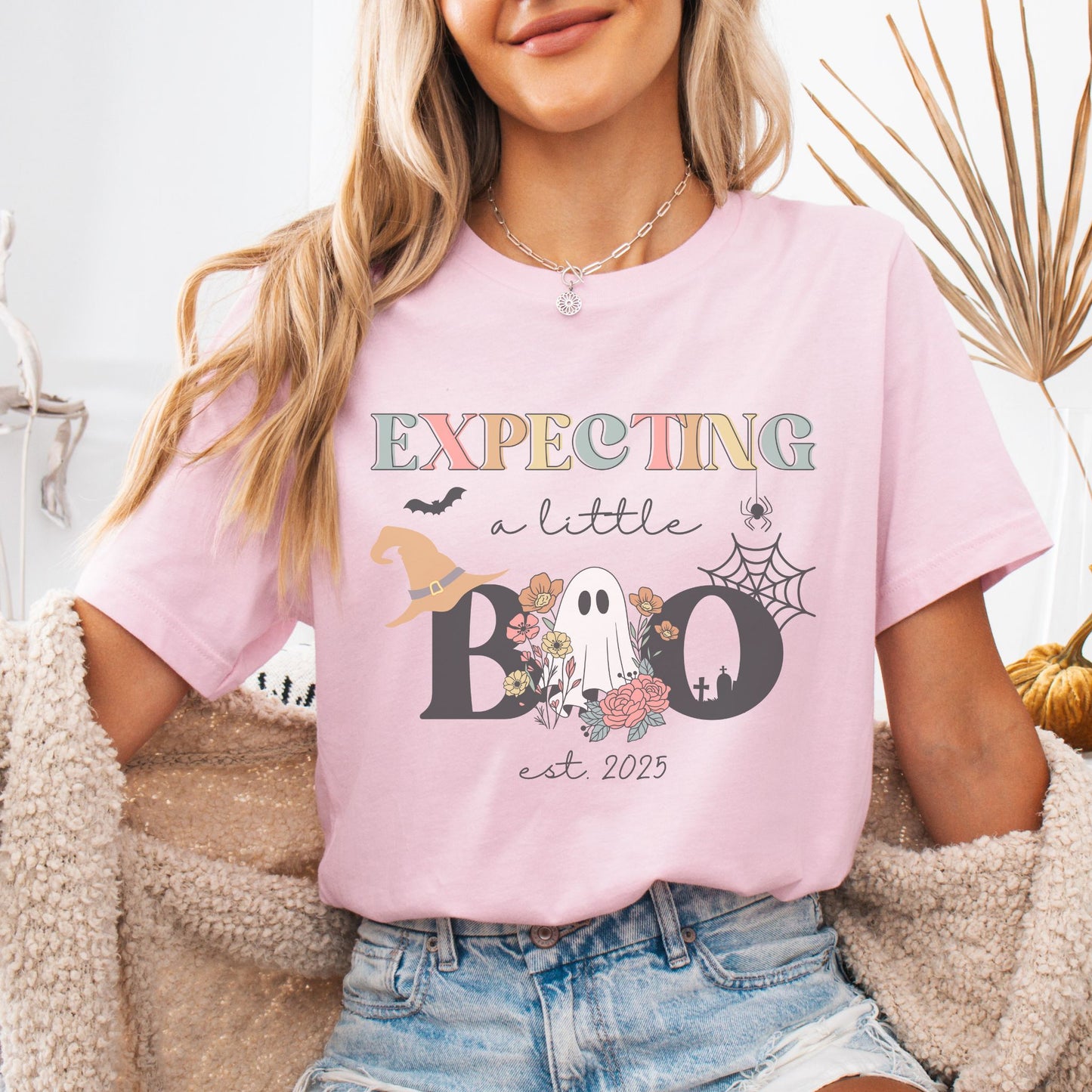 Expecting A Little Boo Halloween Pregnancy T-Shirt