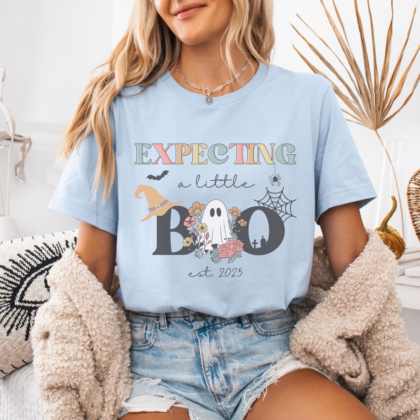 Expecting A Little Boo Halloween Pregnancy T-Shirt