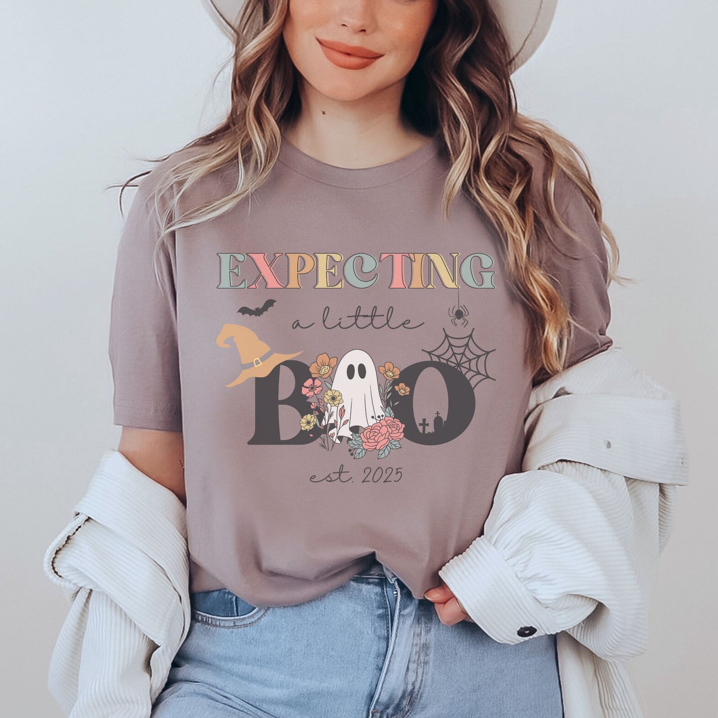 Expecting A Little Boo Halloween Pregnancy T-Shirt