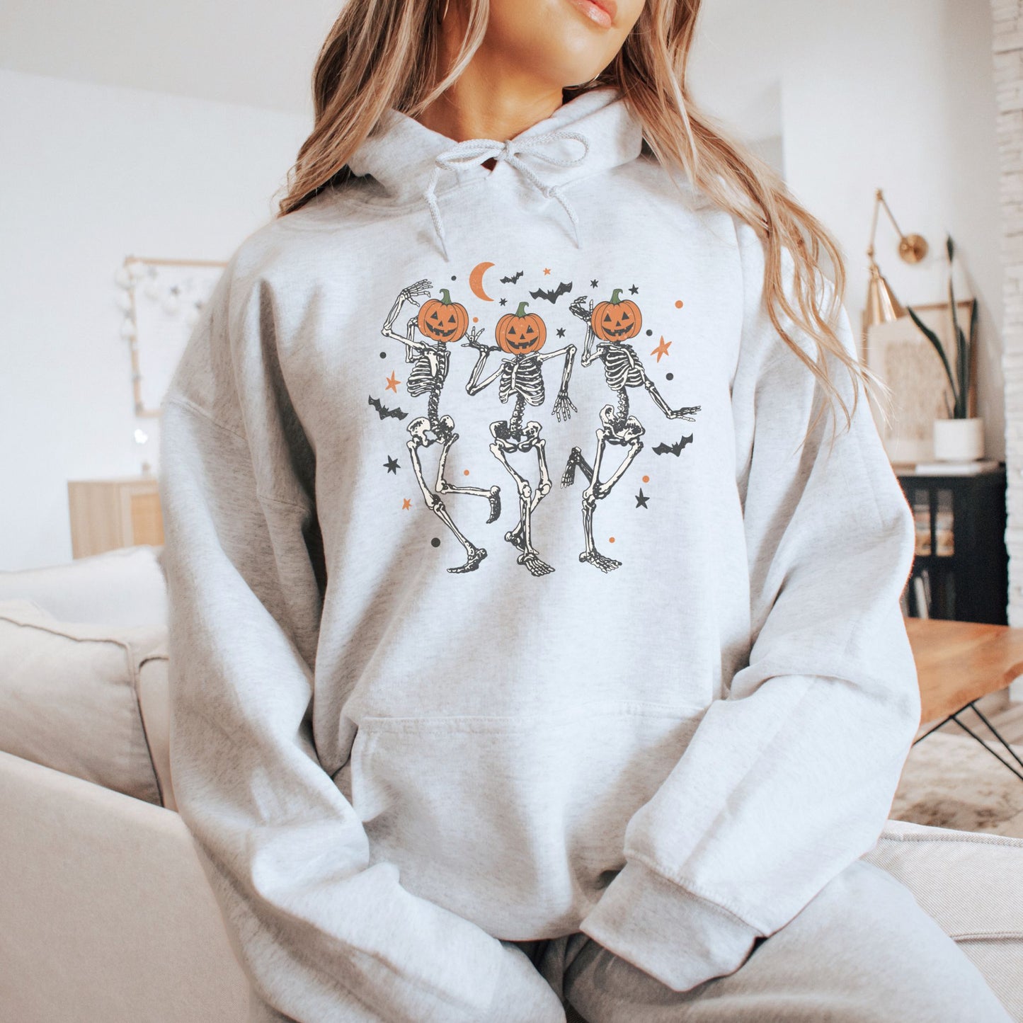 Dancing Pumpkin Head Skeleton Hoodie
