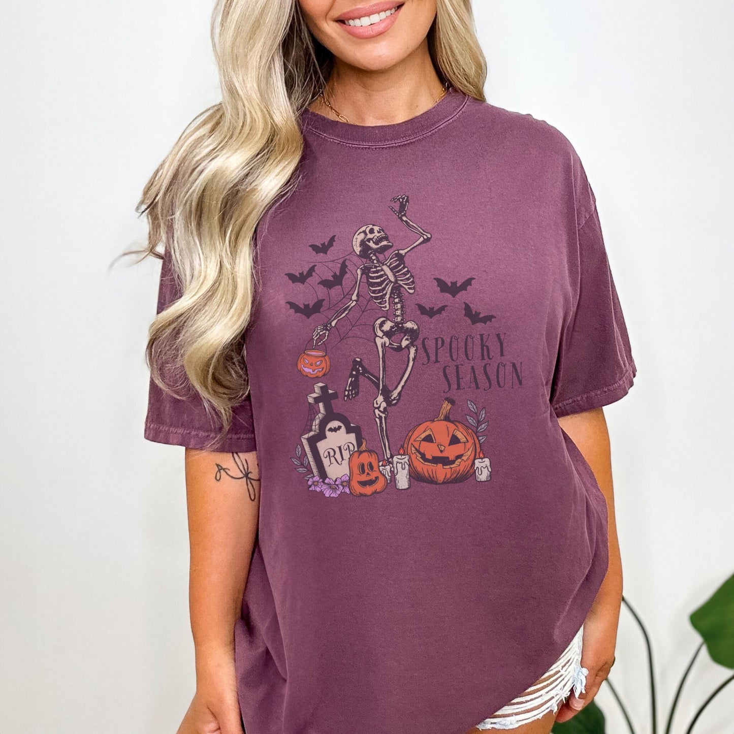 Skeleton Spooky Season Halloween T-Shirt