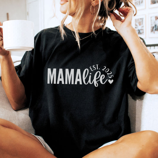 Personalized Mama Life Est. Year T-Shirt