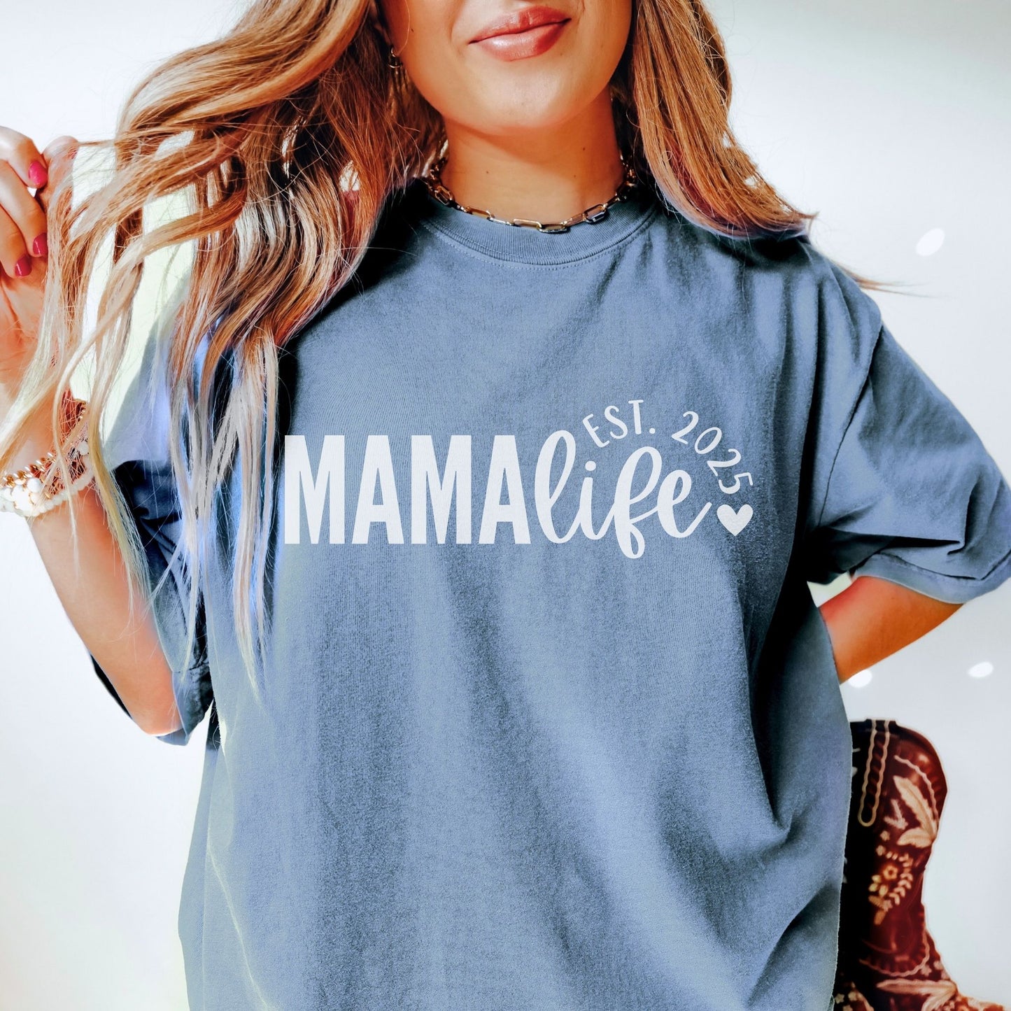 Personalized Mama Life Est. Year T-Shirt