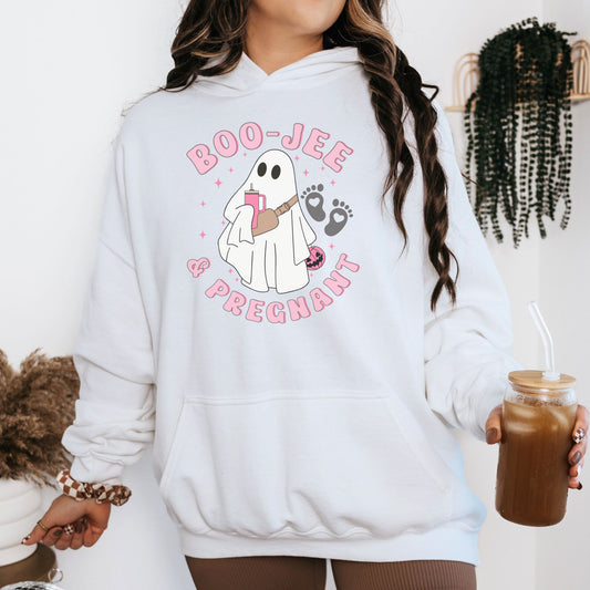 Boojee and Pregnant Halloween Pregnancy Hoodie