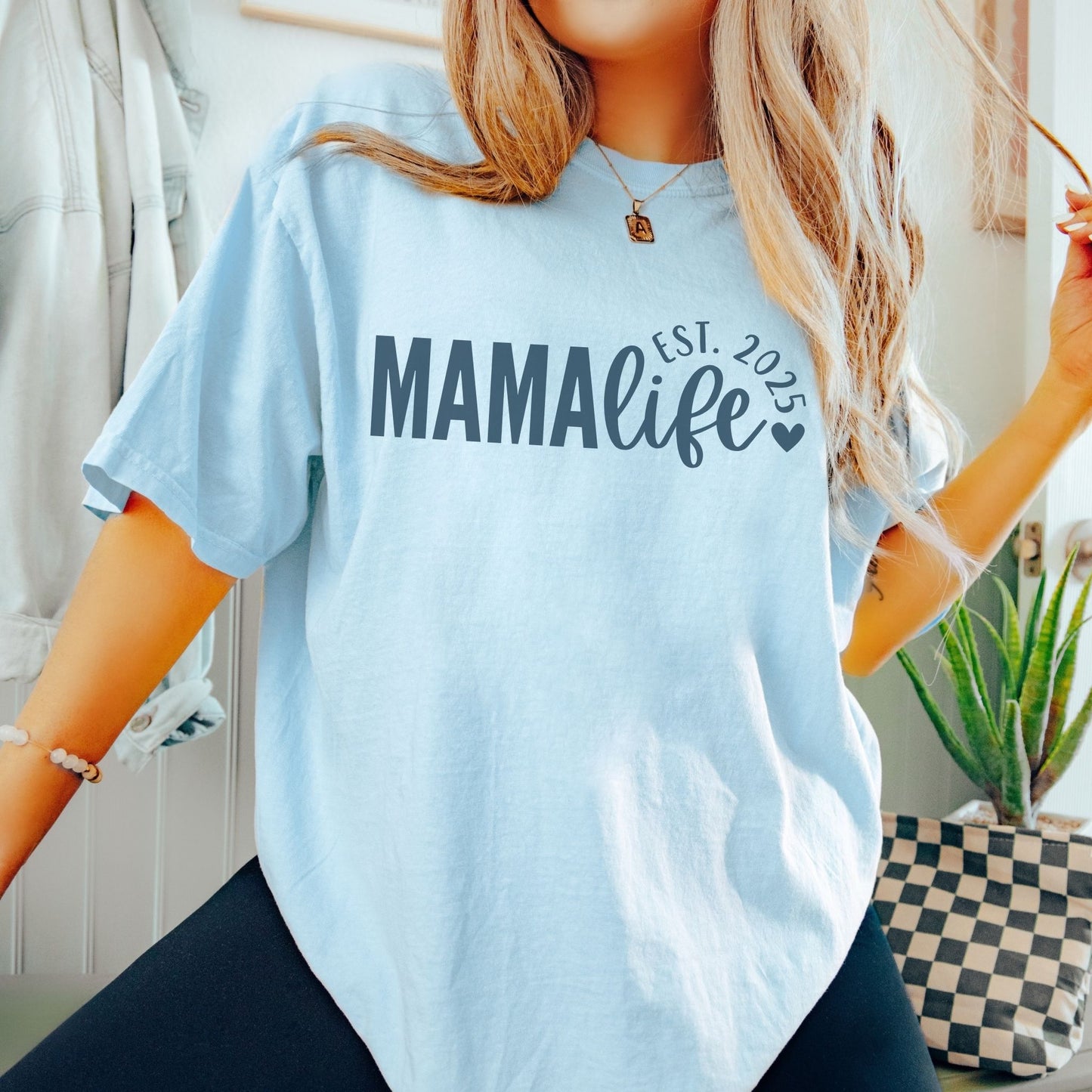 Personalized Mama Life Est. Year T-Shirt